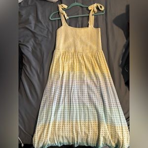 Pastel Rainbow Gingham Sundress